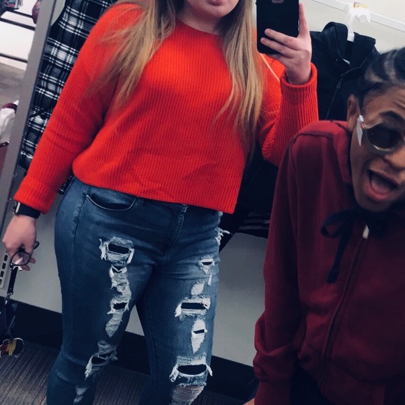 Pacsun Red Cropped Sweater - Picture 3 of 3